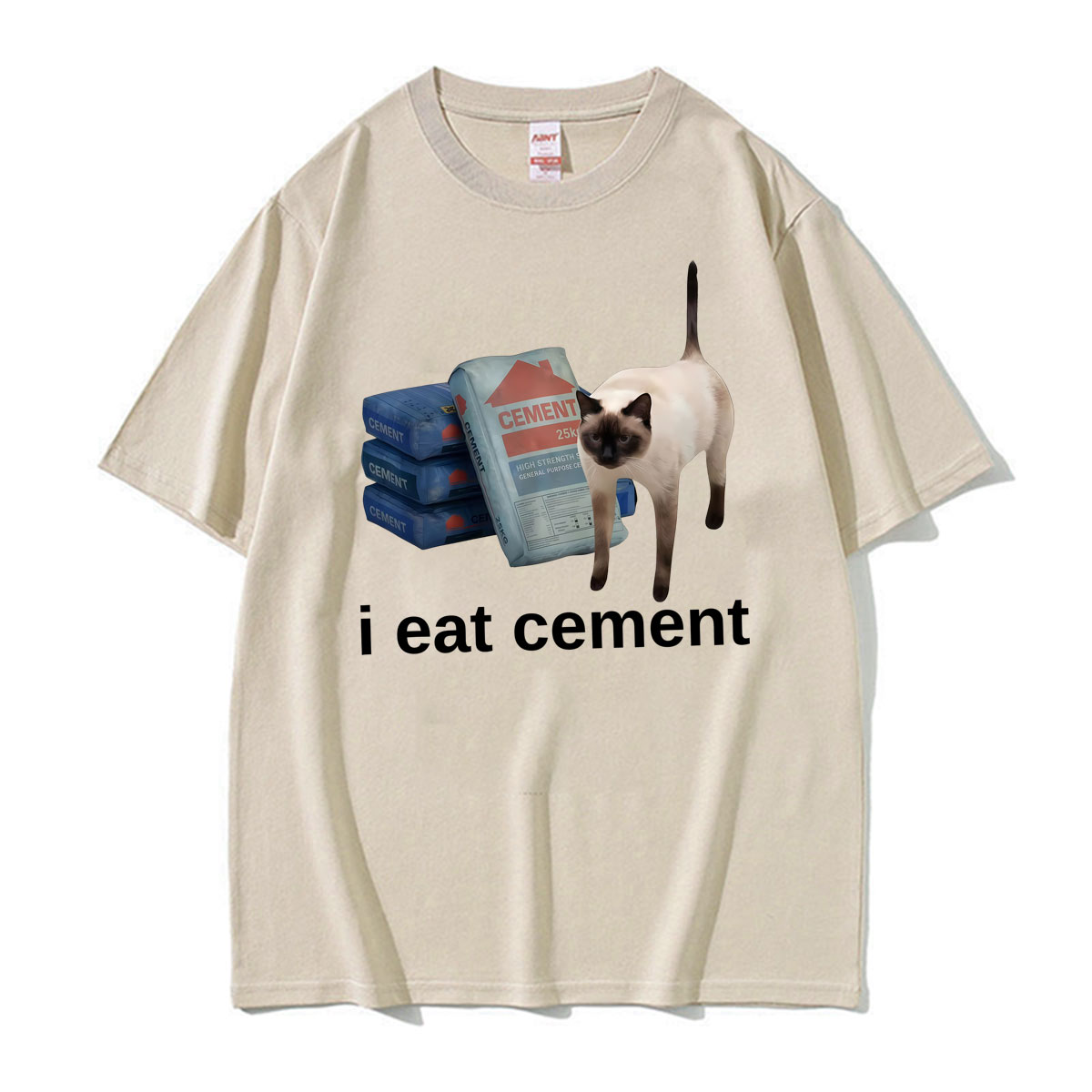 Vintage Fashion Gen Z - Komik Ben Çimento Yiyorum Kedi Meme'si
