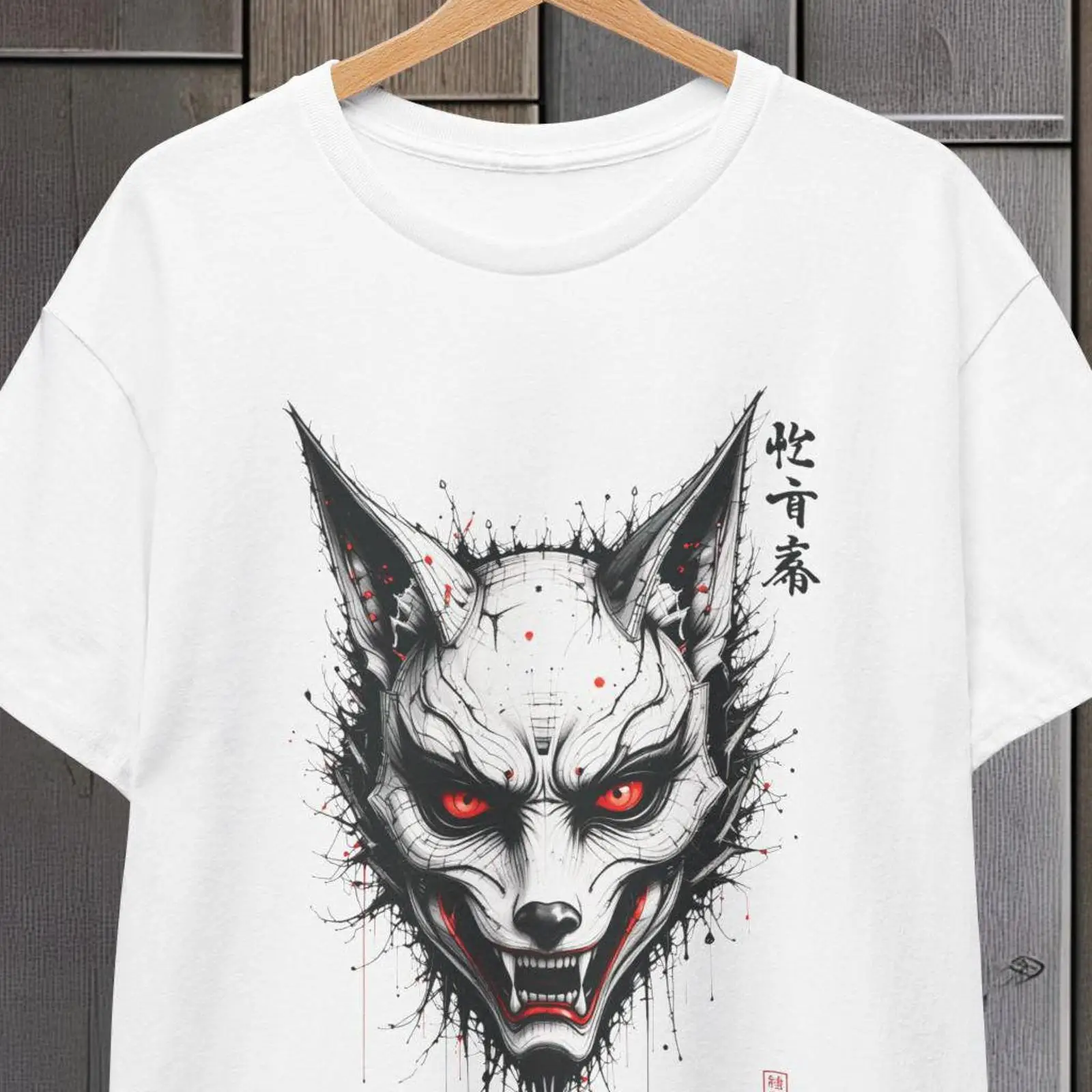 Vintage Fashion Kyoto - Japon Tilki Maskesi Tişörtü Kyoto Kitsune