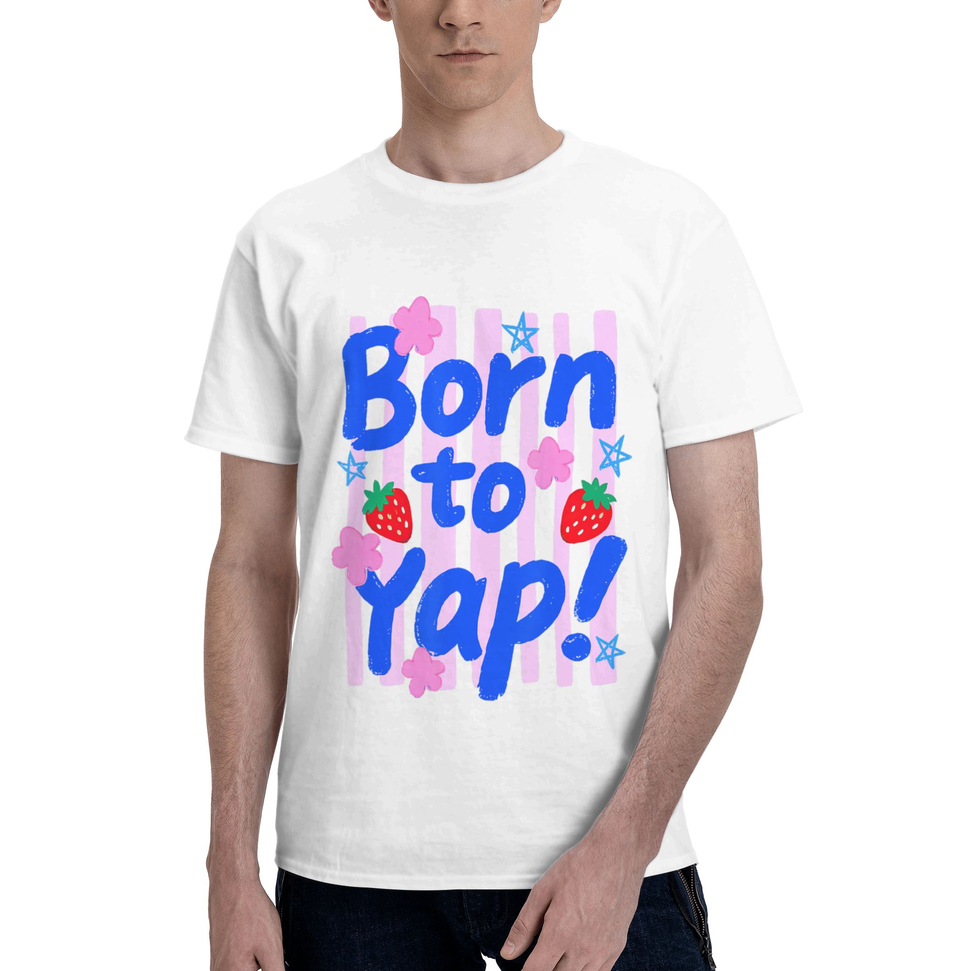Vintage Fashion Gen Z - Preppy Born to Yap Stripes Komik