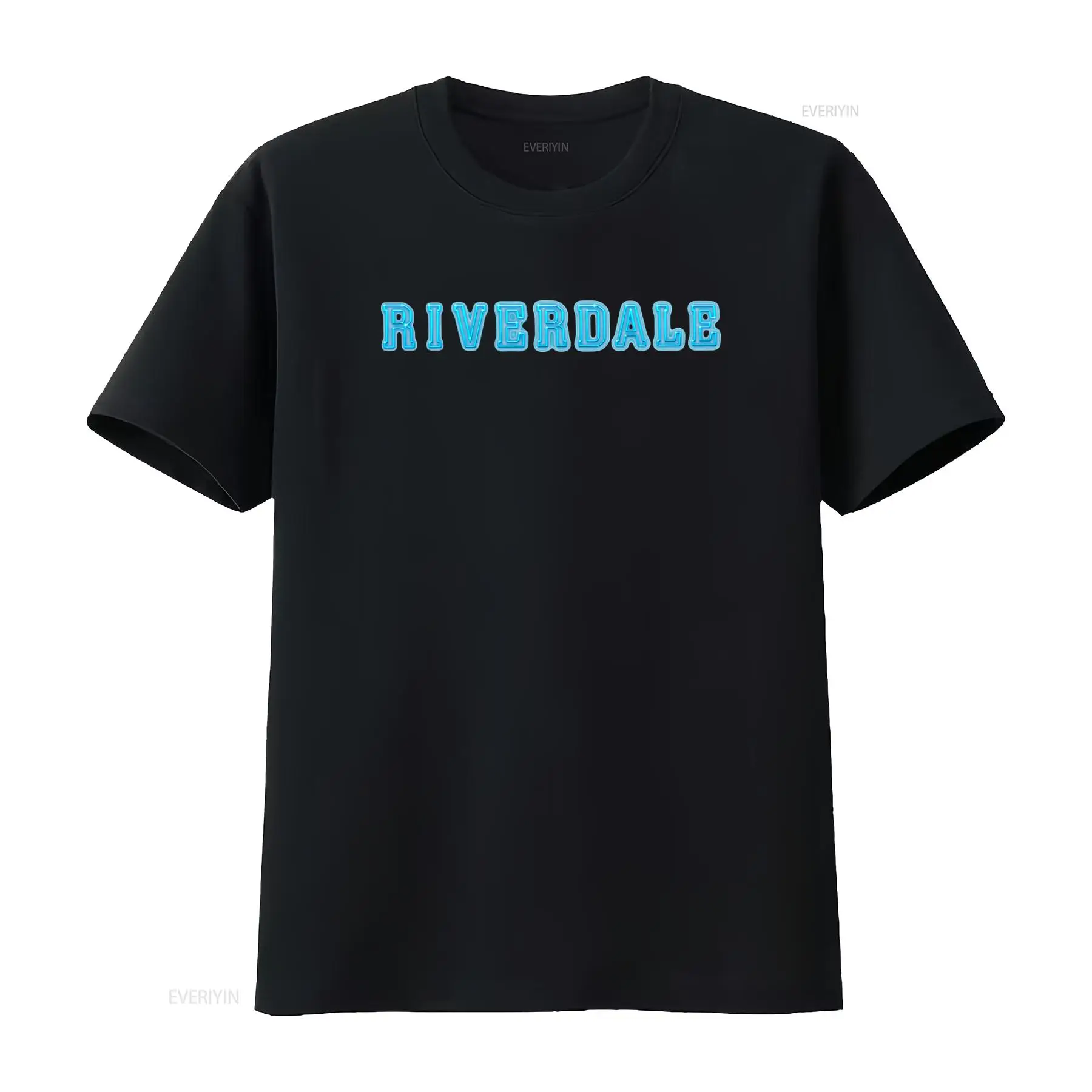 Vintage Fashion Logos - Riverdale Logosu Neon Mavi Baskılı Yetişkin