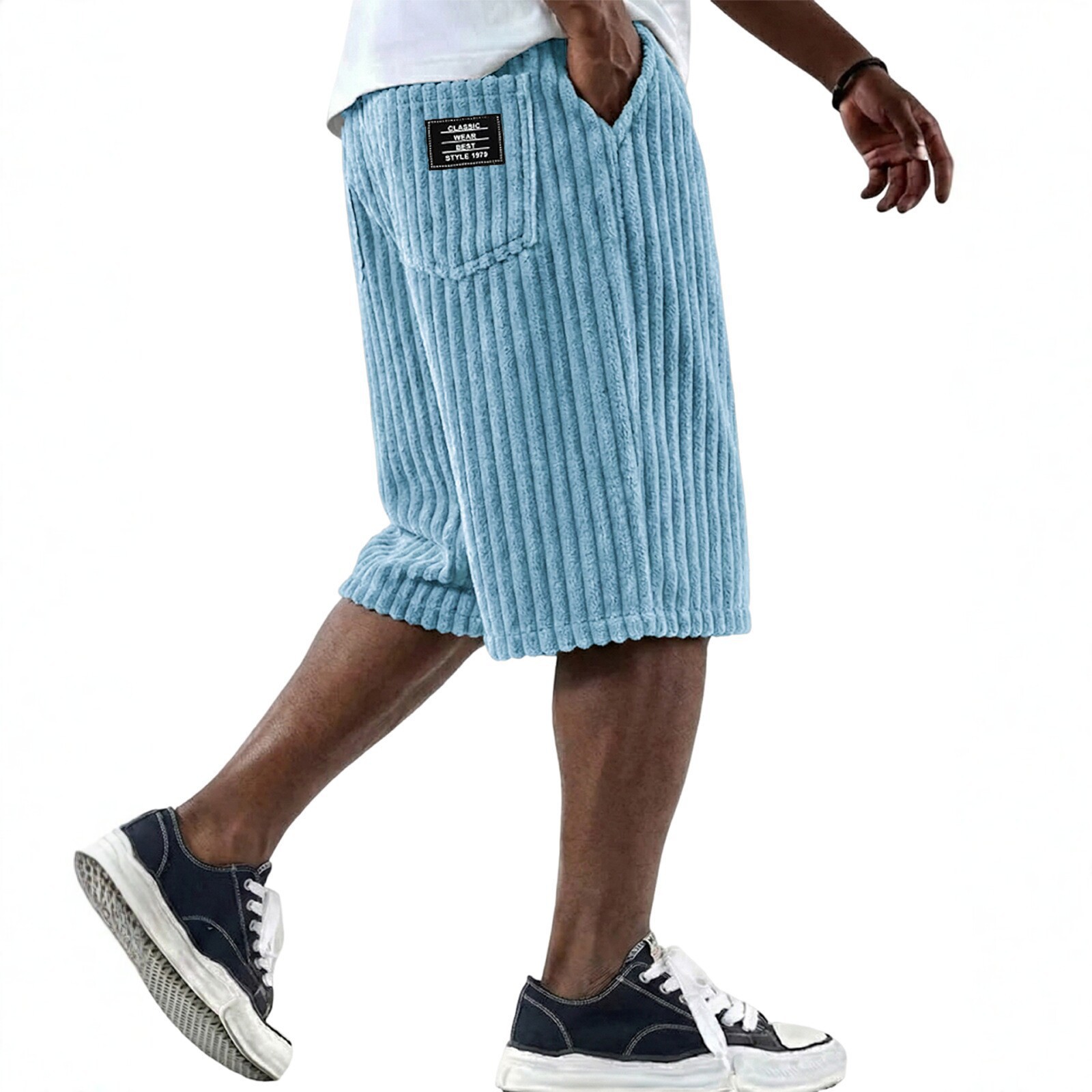 Yazlık Yeni Erkek Korduroy Şor - Retro Track Pant incelemesi ve fiyatı