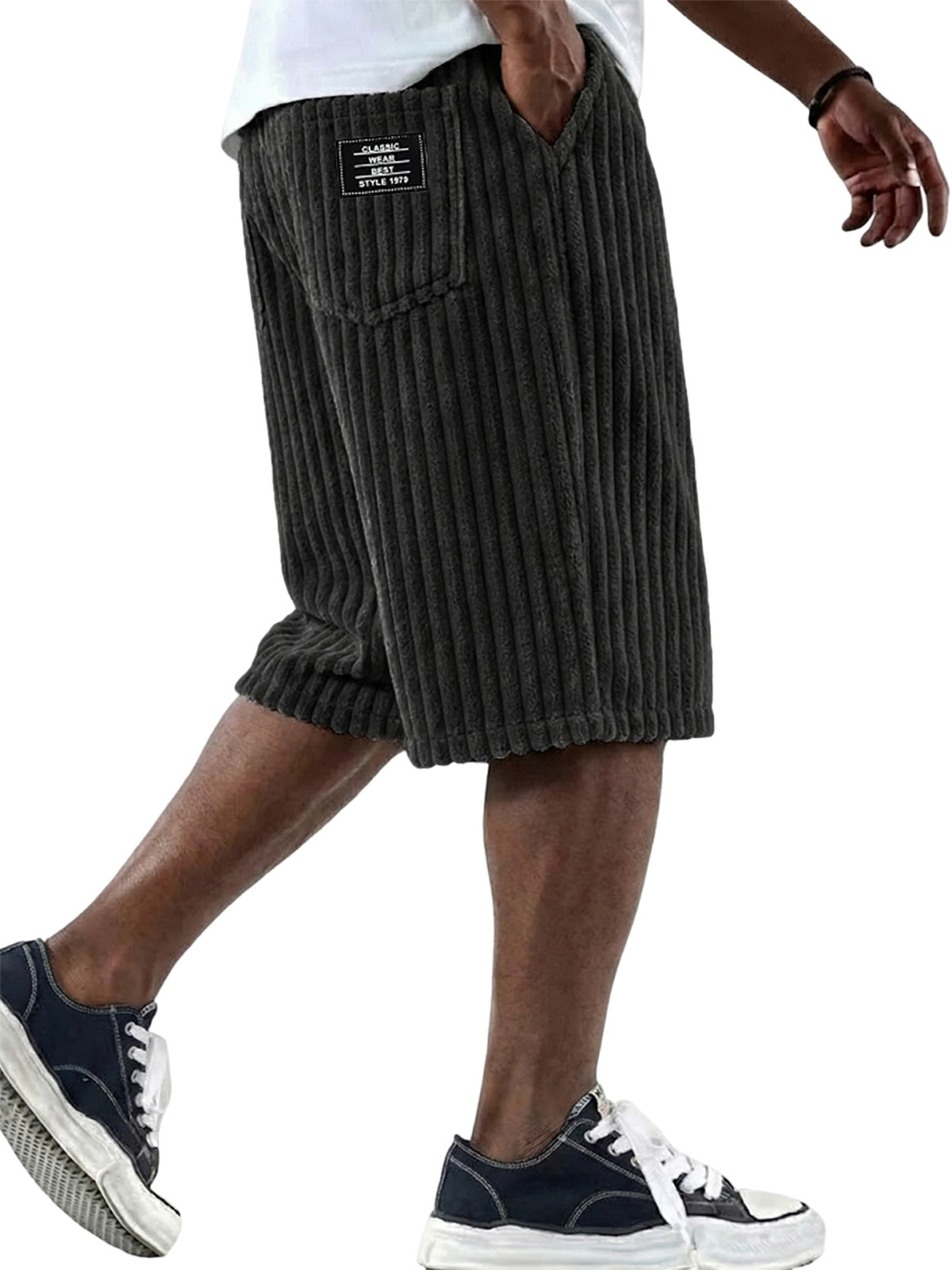 Yazlık Yeni Erkek Korduroy Şor - Retro Track Pant incelemesi ve fiyatı