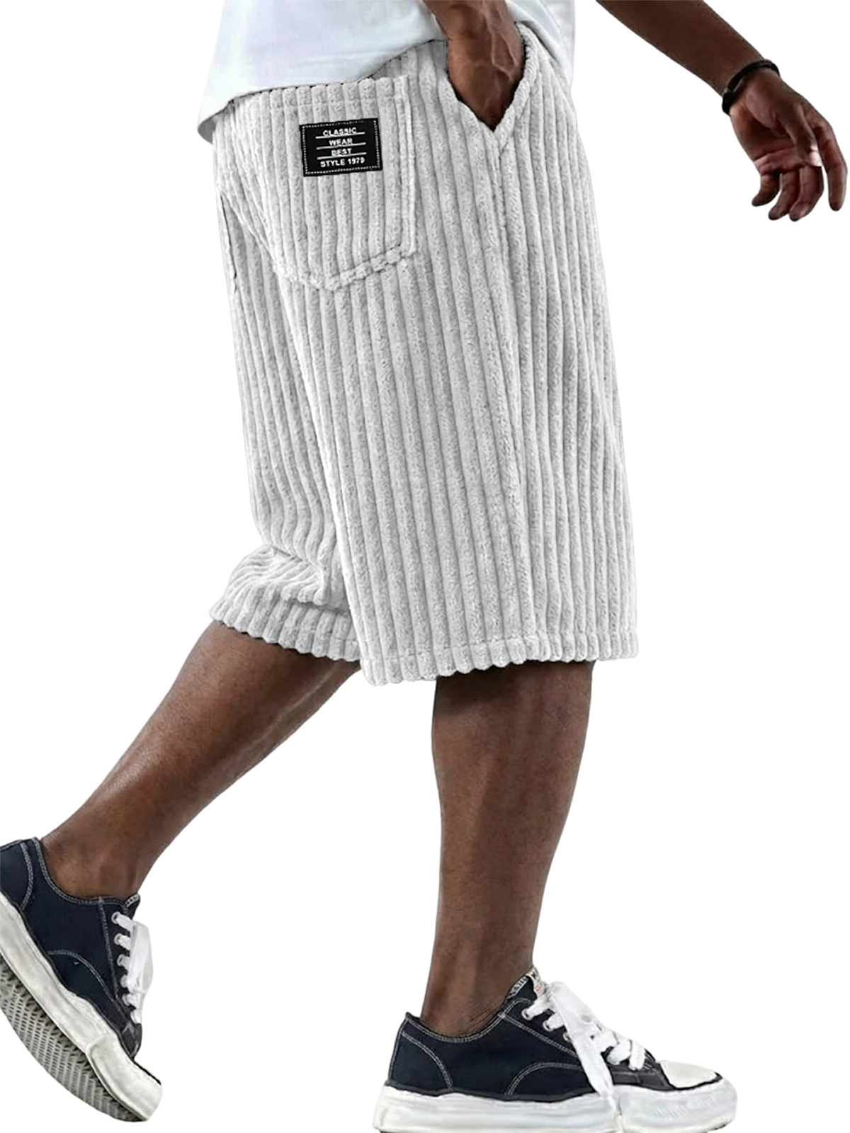 Yazlık Yeni Erkek Korduroy Şor - Retro Track Pant incelemesi ve fiyatı
