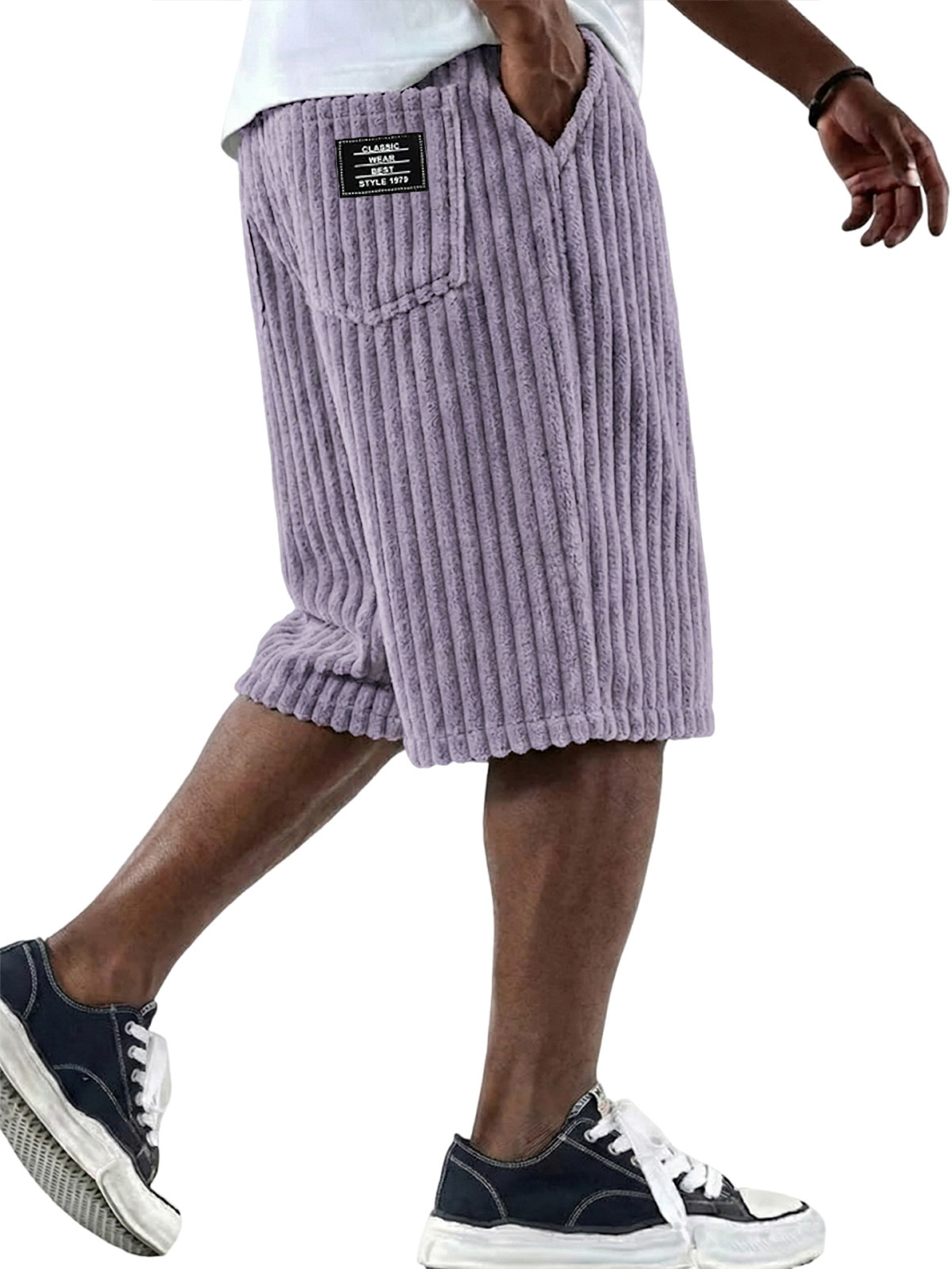 Yazlık Yeni Erkek Korduroy Şor - Retro Track Pant incelemesi ve fiyatı