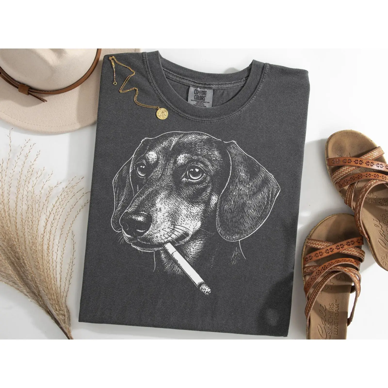 Dachshund Sigara İçen Meme Tiş - Vintage Fashion Gen Z incelemesi ve fiyatı