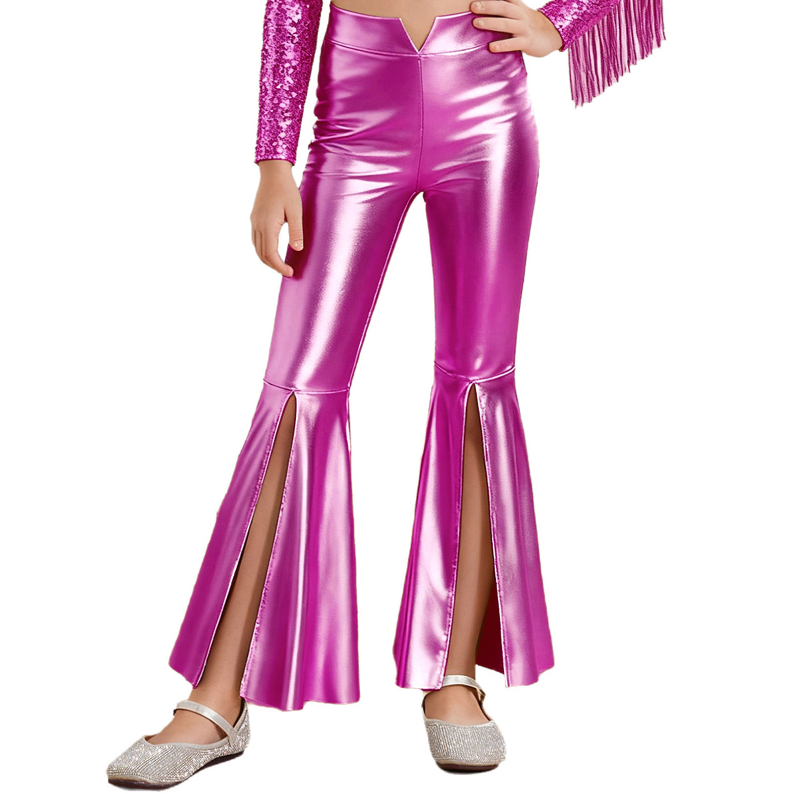 Kızlar Parlak Metalik Tayt Par - Wide Leg Trouser 70S incelemesi ve fiyatı